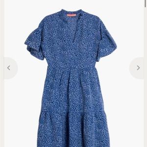 Vilagallo kaeli dress blue leopard